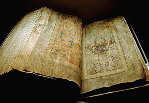 The Codex Gigas from the 13th century, held at...
